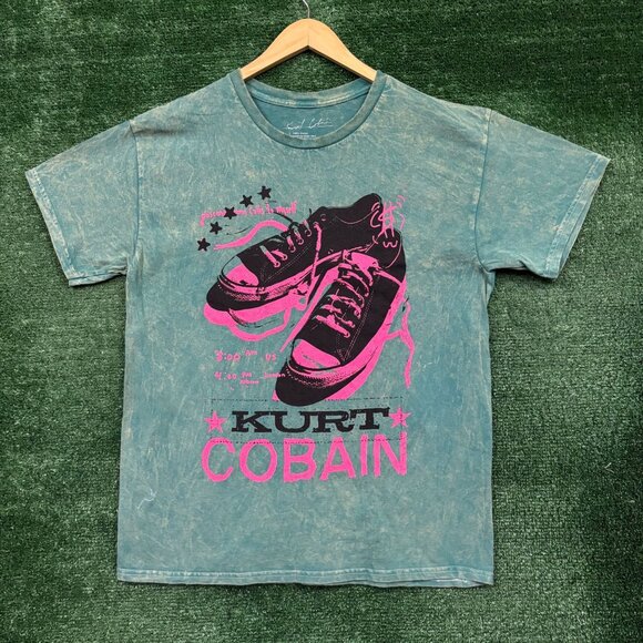 Kurt Cobain Obscene Phone Calls to Myself Shoes T-Shirt Size Large - Picture 1 of 4